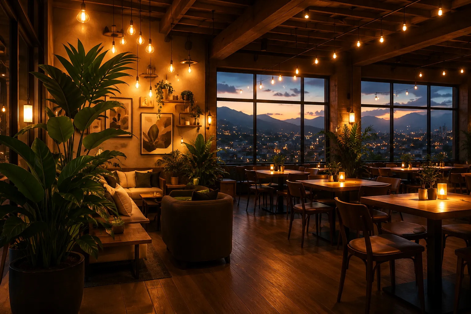 Warm interior of a venue built for experiences