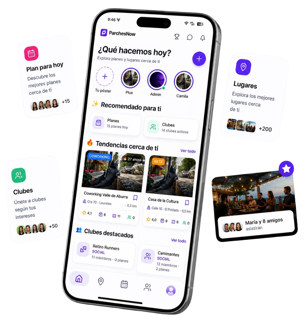 ParchesNow preview: places, plans, clubs and experiences near you
